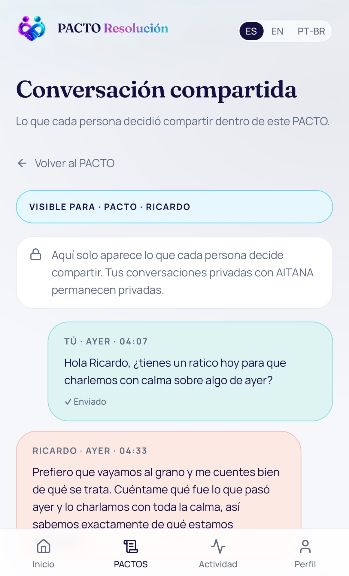 Conversación compartida